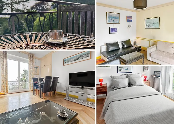 Chic Vue Terrasse Le Havre, Capacite 2 Personnes Ou Famille 3 Personnes,1 Chambre, Baignoire, Quartier Calme Гавр