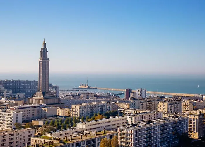 Chic Vue Terrasse Le Havre, Capacite 2 Personnes Ou Famille 3 Personnes,1 Chambre, Baignoire, Quartier Calme *