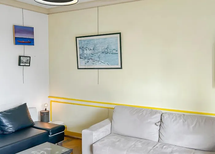 Chic Vue Terrasse Le Havre, Capacite 2 Personnes Ou Famille 3 Personnes,1 Chambre, Baignoire, Quartier Calme