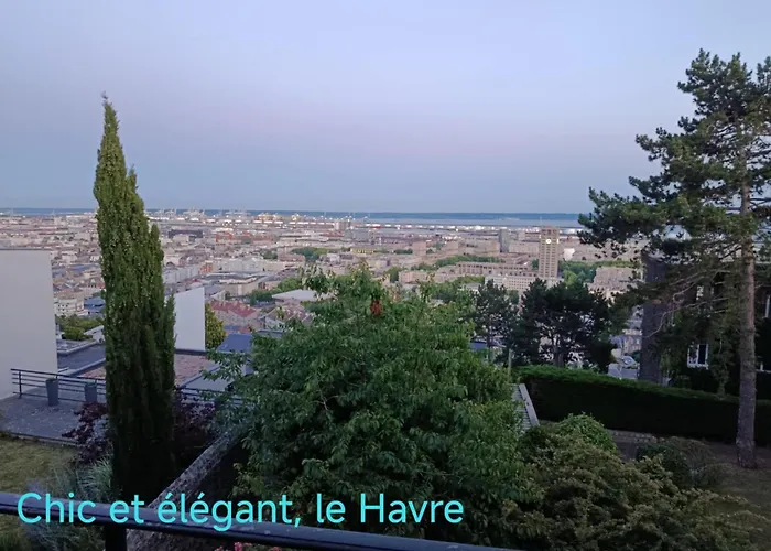 Chic Vue Terrasse Le Havre, Capacite 2 Personnes Ou Famille 3 Personnes,1 Chambre, Baignoire, Quartier Calme Апартаменты *