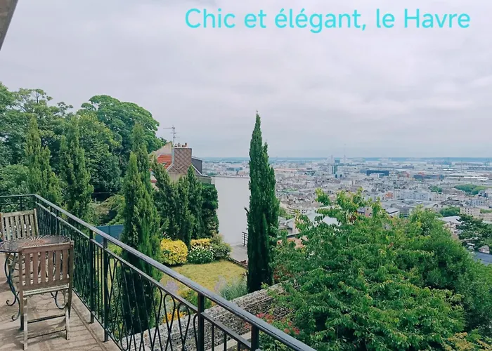 Апартаменты Chic Vue Terrasse Le Havre, Capacite 2 Personnes Ou Famille 3 Personnes,1 Chambre, Baignoire, Quartier Calme