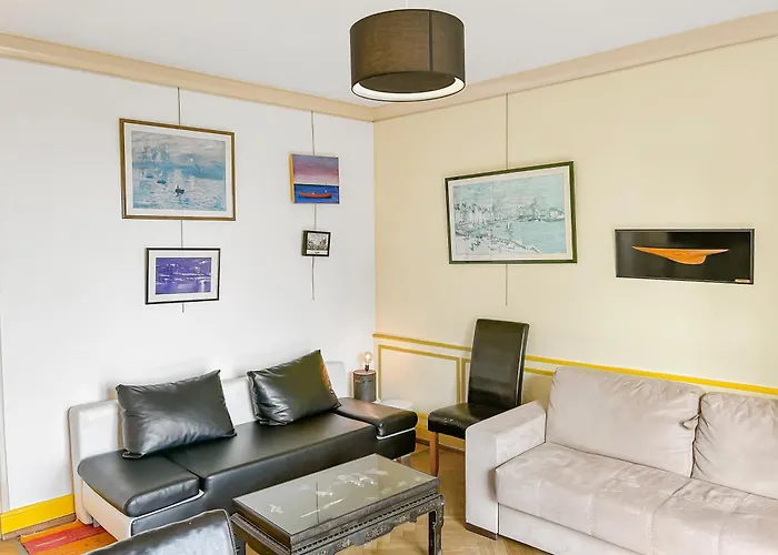 Chic Vue Terrasse Le Havre, Capacite 2 Personnes Ou Famille 3 Personnes,1 Chambre, Baignoire, Quartier Calme Гавр