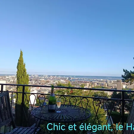 Terrasse Vue Imprenable Mer, 65m2 Chic, Quartier Calme Le Havre, Capacite 2 Personnes Ou Famille 3 Personnes,1 Chambre, Baignoire Apartment